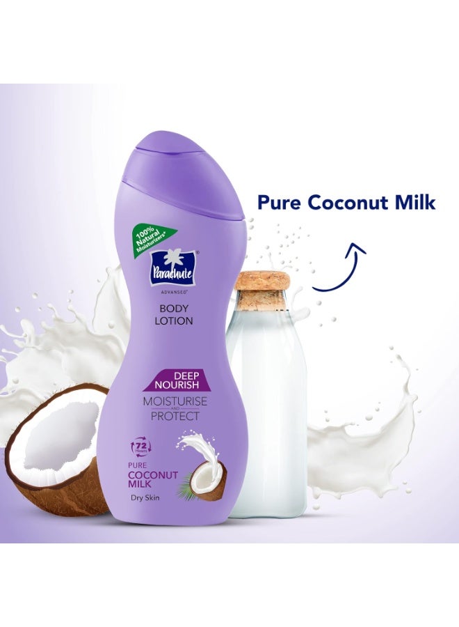 Parachute Advansed Almond Hair Cream, 100Ml |Anti Hairfall | Dry Hair Cream After Shower |Non Sticky Oil Replacement Hair Cream & PDeep Nourish Body Lotion For Women & Men, Dry Skin, 250Ml, 4 count - Image 2
